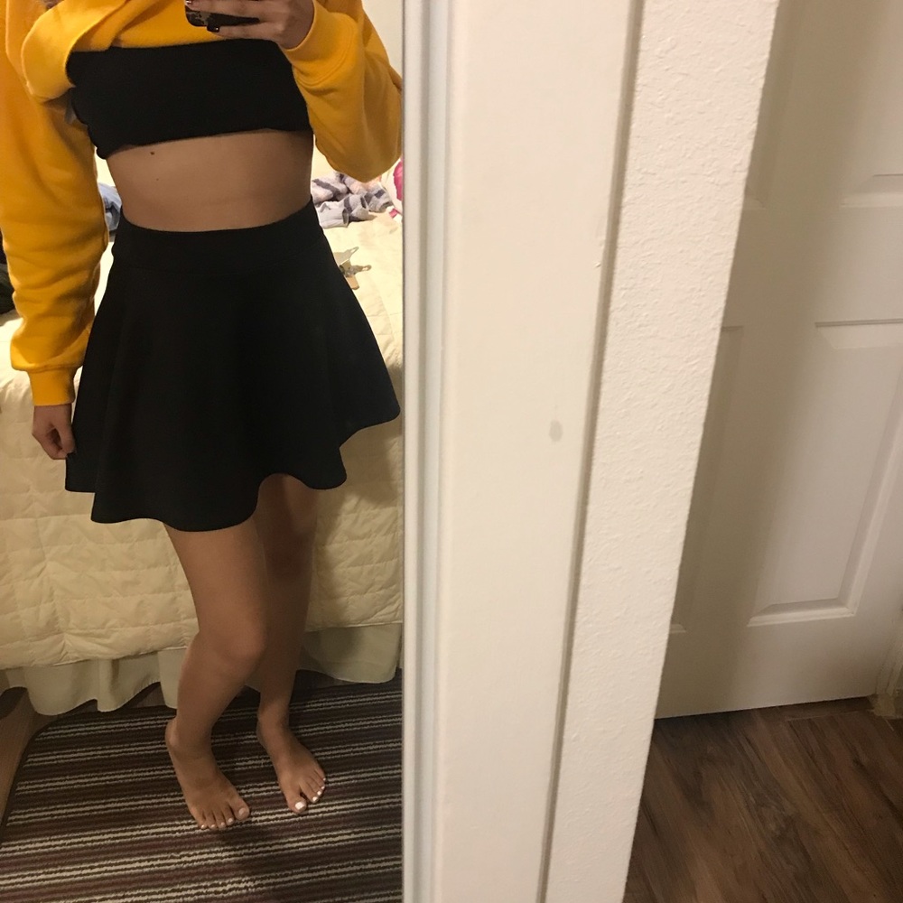 Black mini skirt